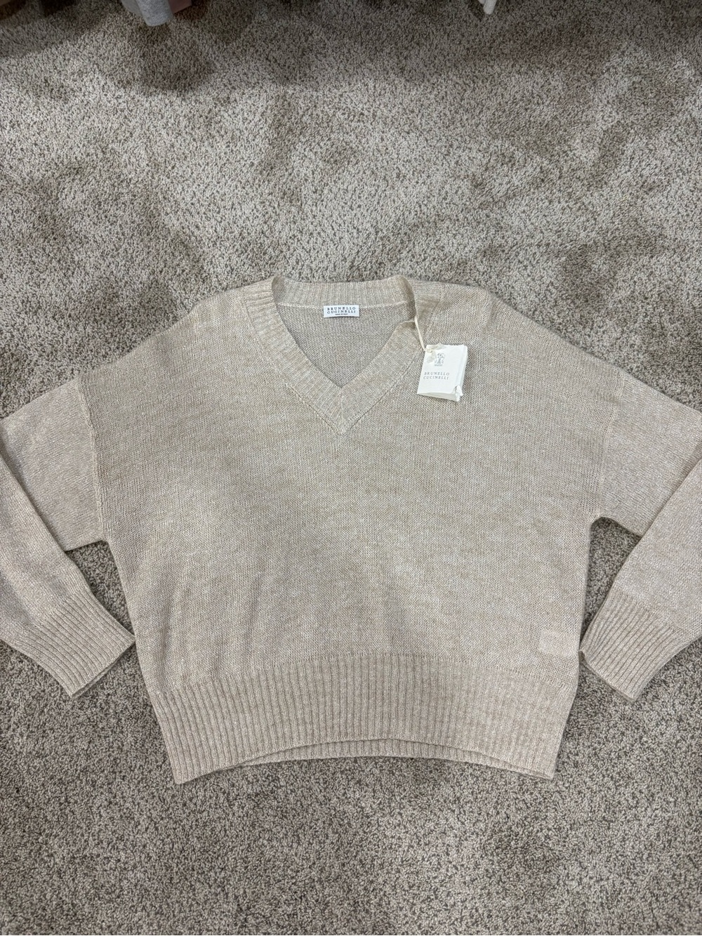 Brunello Cucinelli Knit V-Neck Sweater- NWT | $2300 Retail | Size S